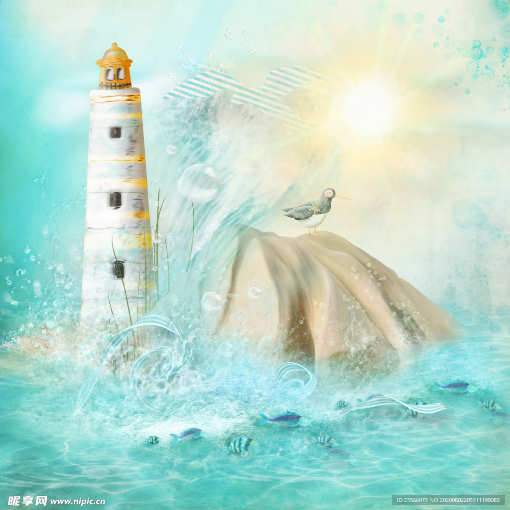 夏日清新浅色背景
