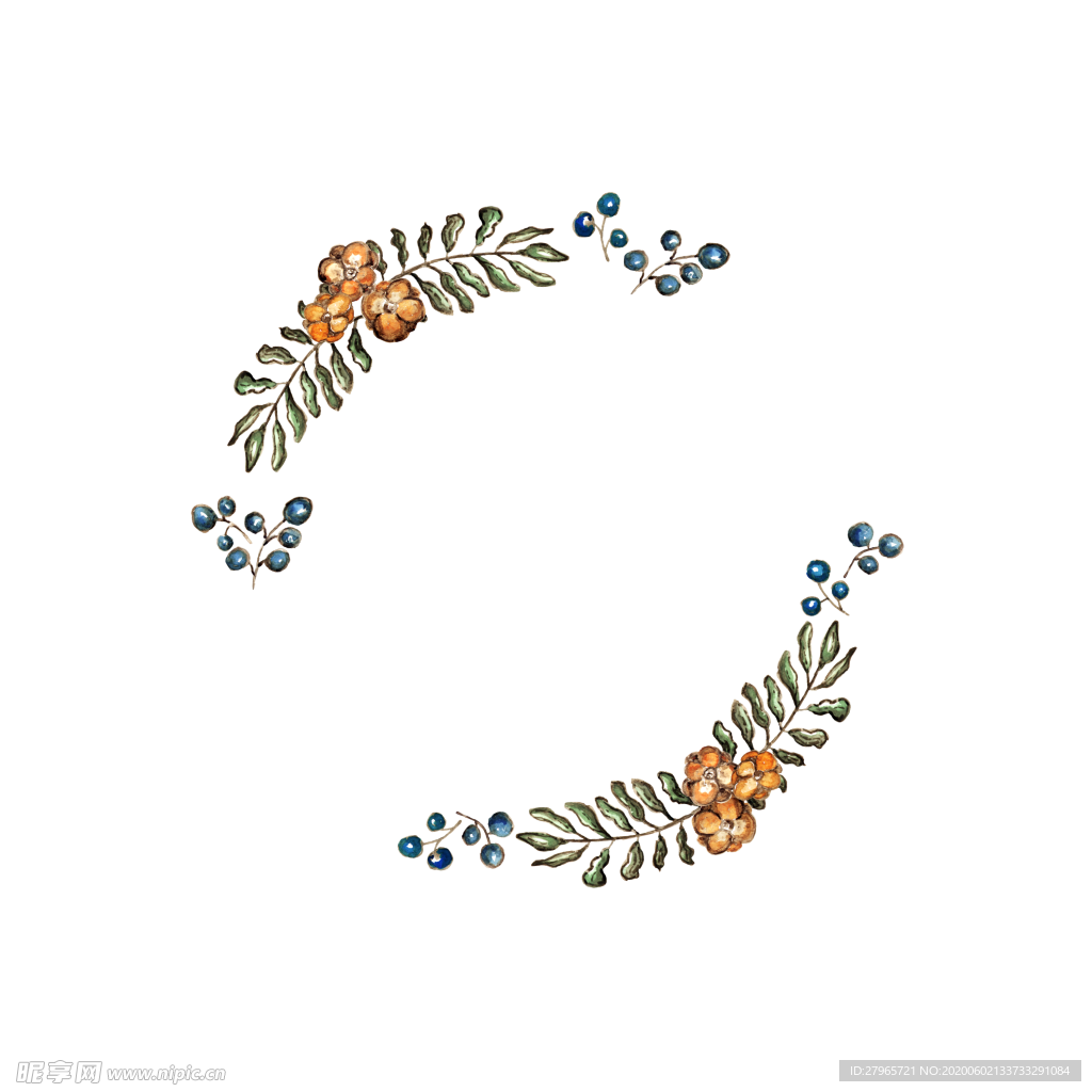 手绘花环