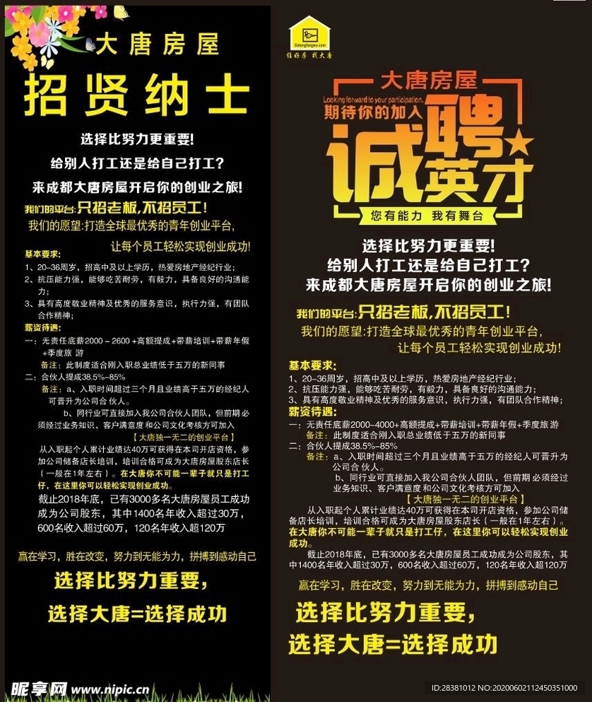房地产招聘展架