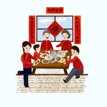 卡通家庭