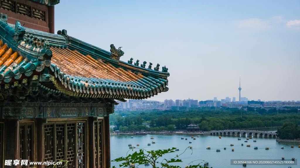 宫殿阁楼古风建筑文艺背景素材