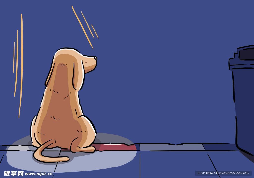 插画 狗