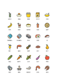 美食图标 食品图标 餐饮图标