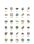 美食图标 食品图标 餐饮图标