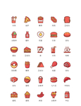 美食图标 食品图标 餐饮图标
