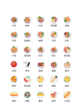 美食图标 食品图标 餐饮图标