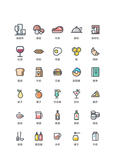 美食图标 食品图标 餐饮图标