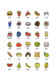 美食图标 食品图标 餐饮图标