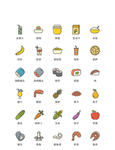 美食图标 食品图标 餐饮图标