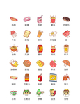 美食图标 食品图标 餐饮图标