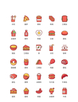 美食图标 食品图标 餐饮图标