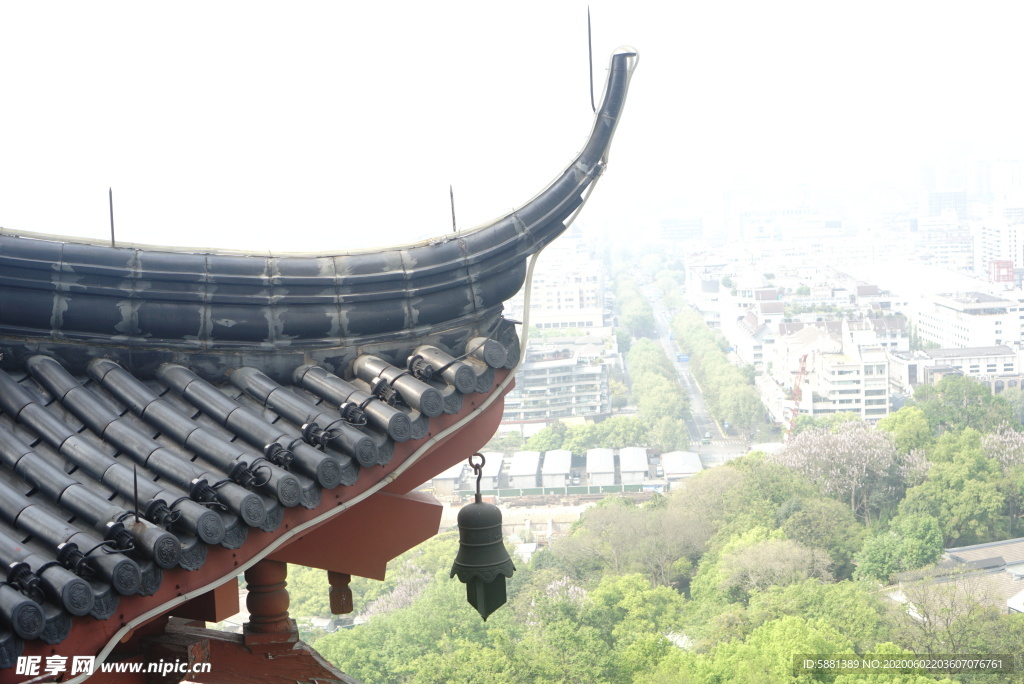 杭州城隍阁古建筑屋檐