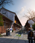 古建街道 老街 效果图