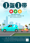一盔一带简约海报