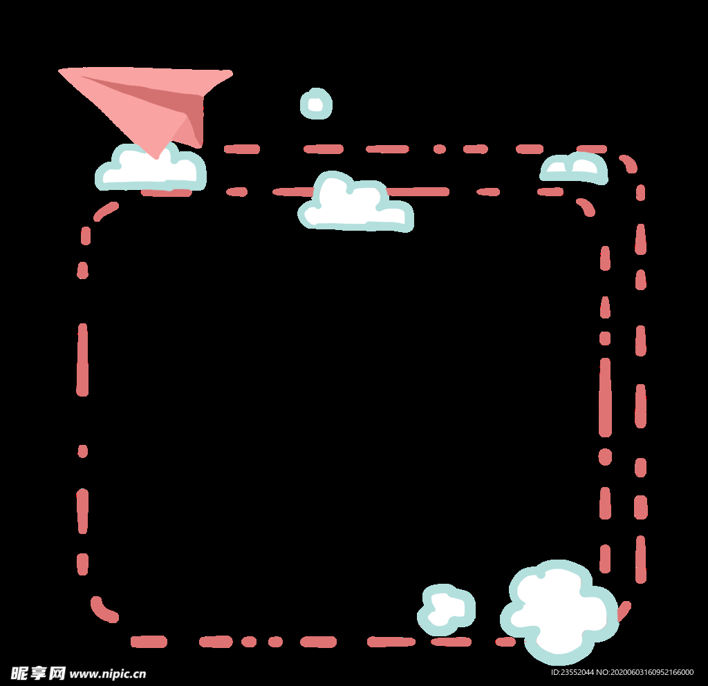 卡通线条边框