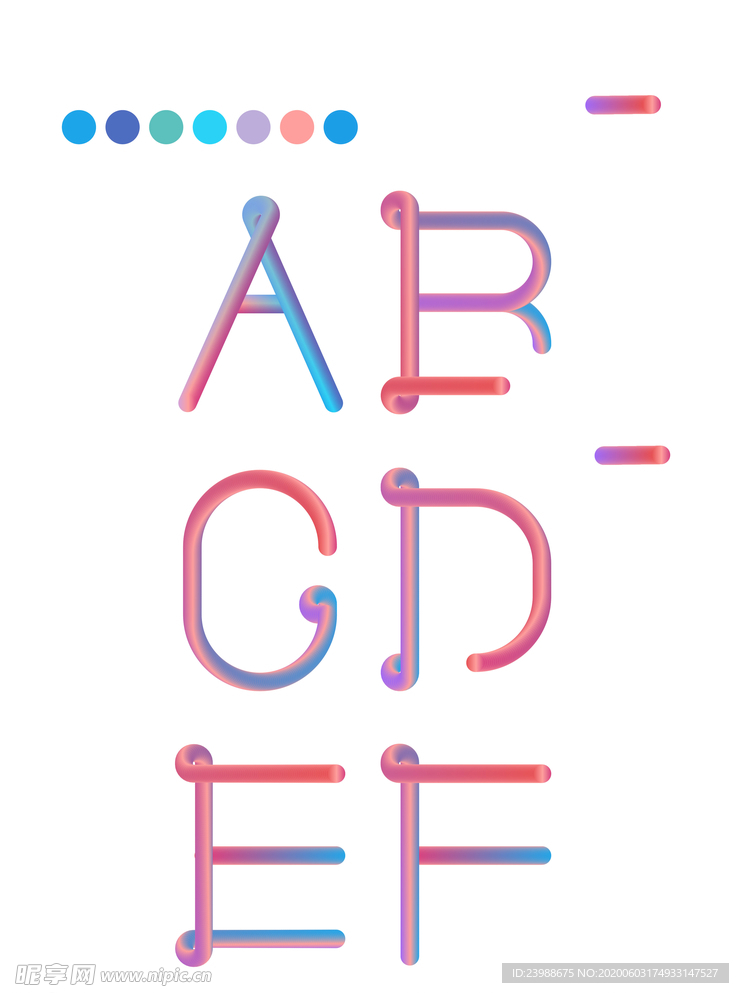 字母设计ABCDEF