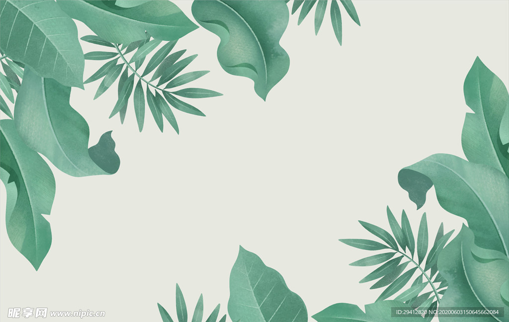 绿叶背景