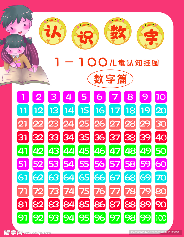 认识数字1-100