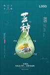 简约芒种海报