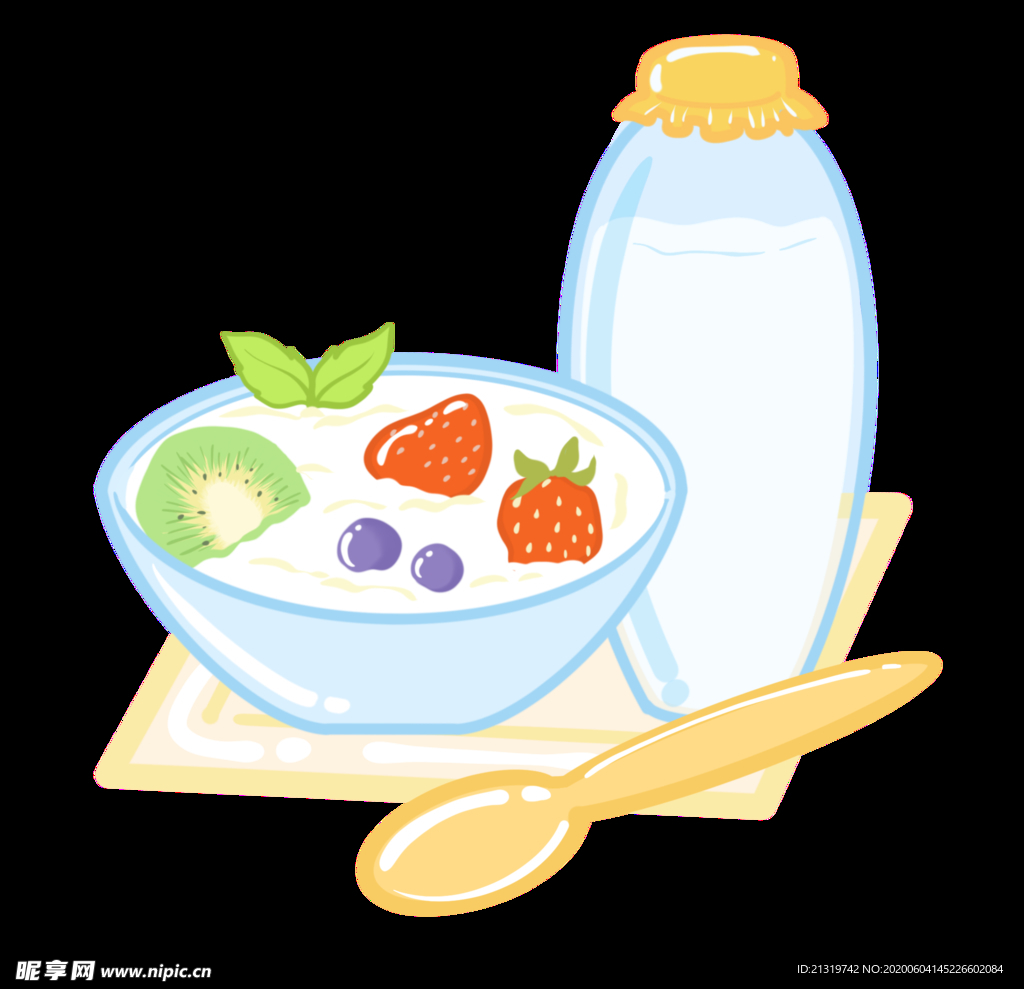 卡通酸奶