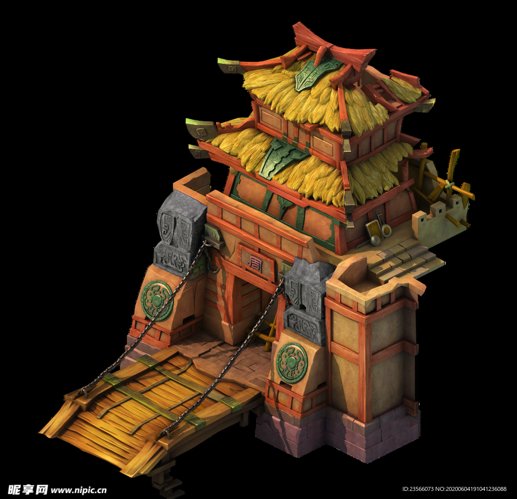 游戏房屋建筑物元素