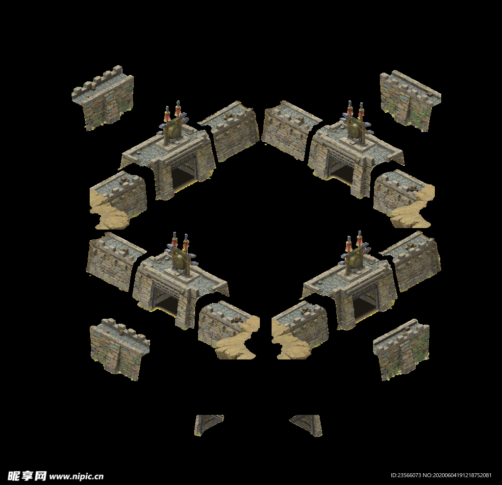 游戏房屋建筑物元素