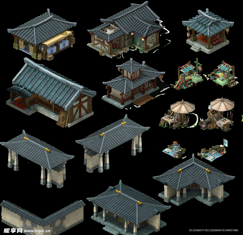 游戏房屋建筑物元素