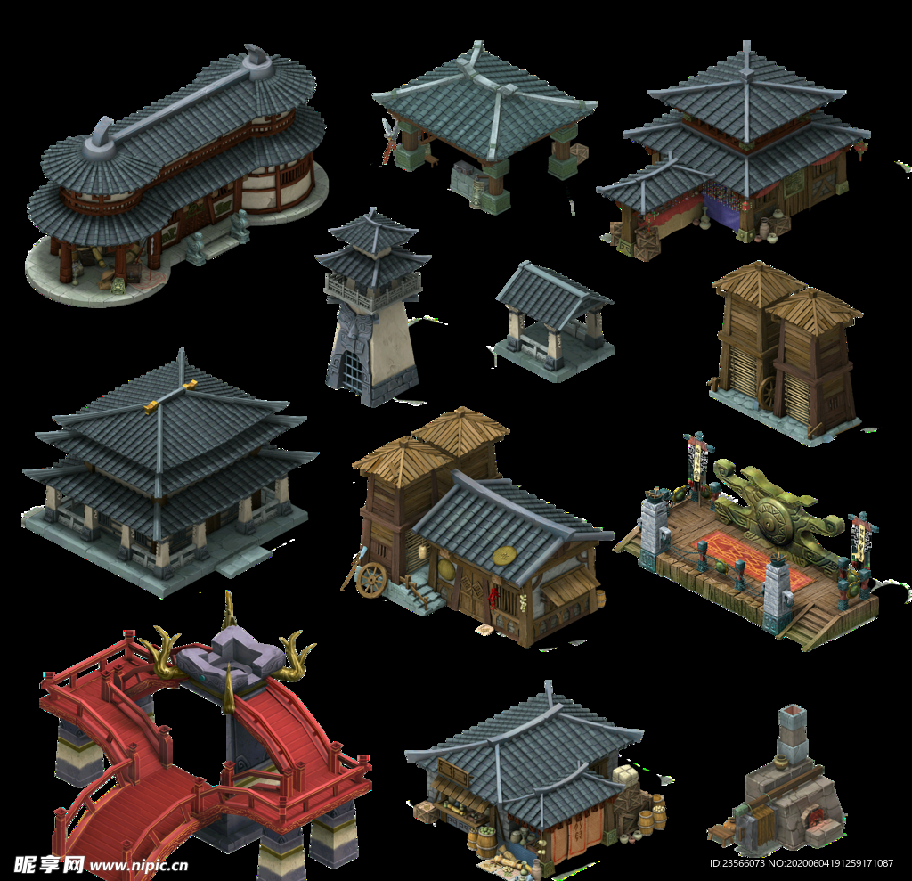 游戏房屋建筑物元素