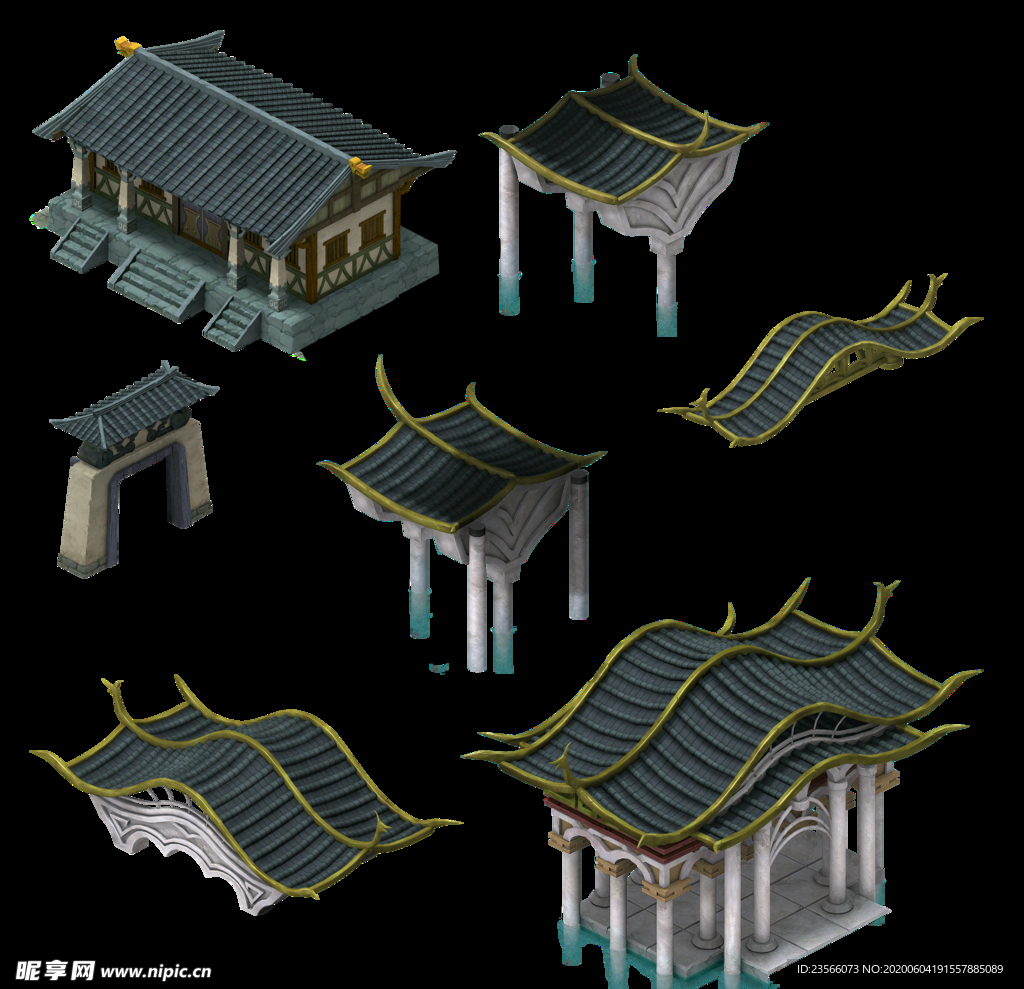 游戏房屋建筑物元素