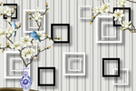玉兰花背景墙