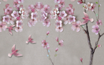 简约立体花卉背景墙