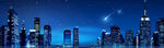 夜晚星空城市