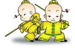 武术和尚设计元素