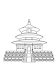 北京寺庙线稿