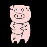 原创可爱小动物小猪