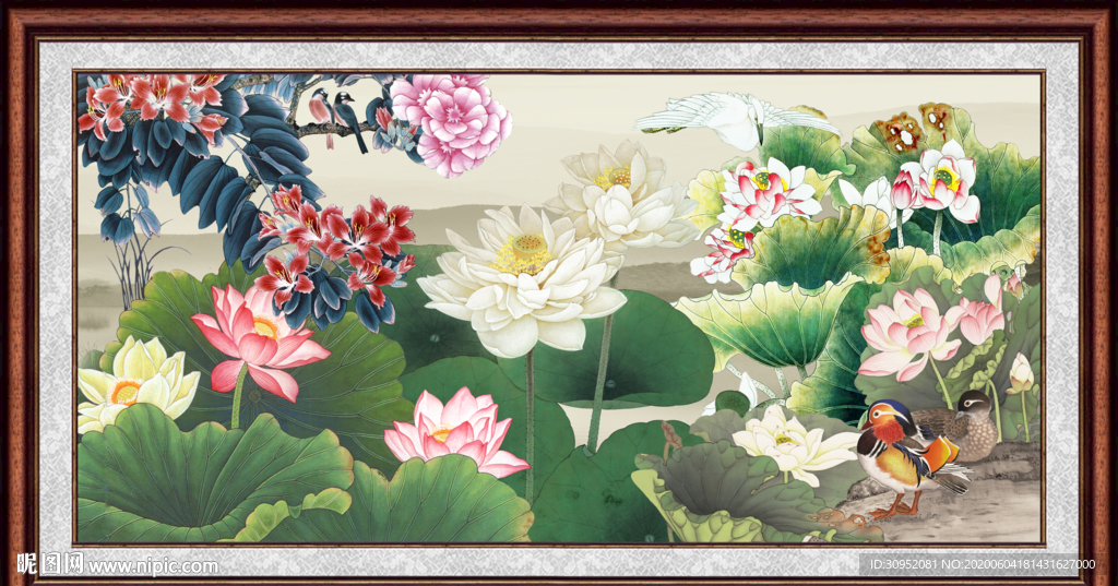 国画荷花
