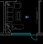 CAD 家装客卧 布局
