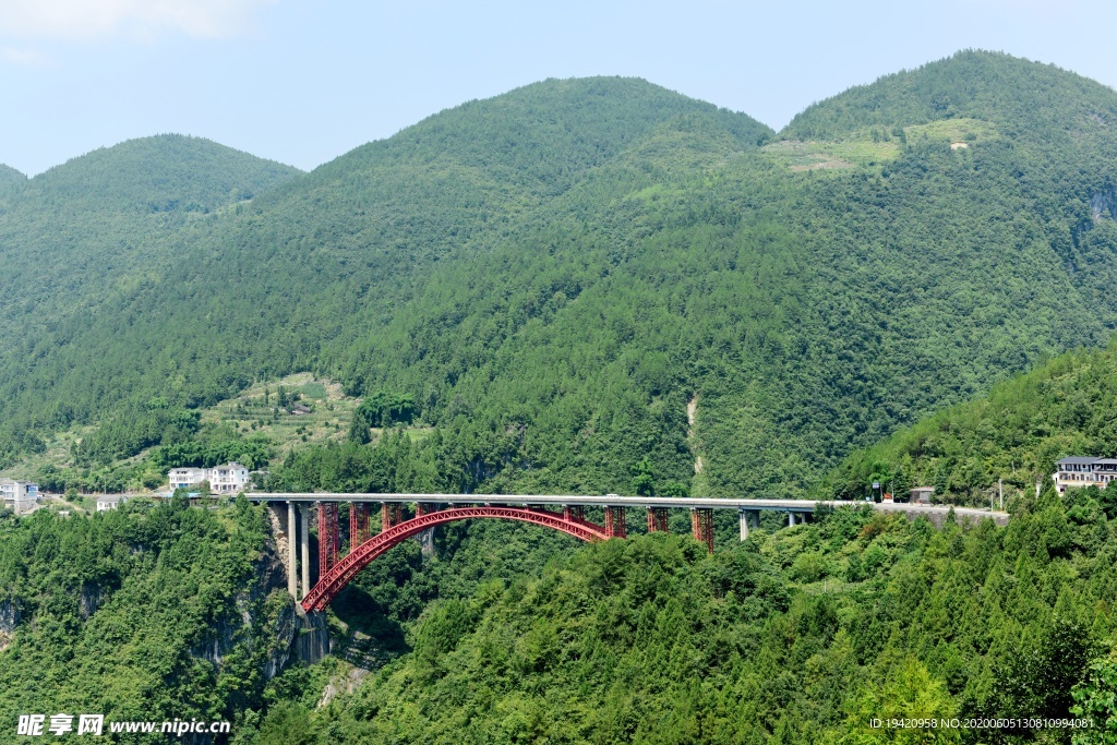 湖北恩施州南里渡大桥风景风光