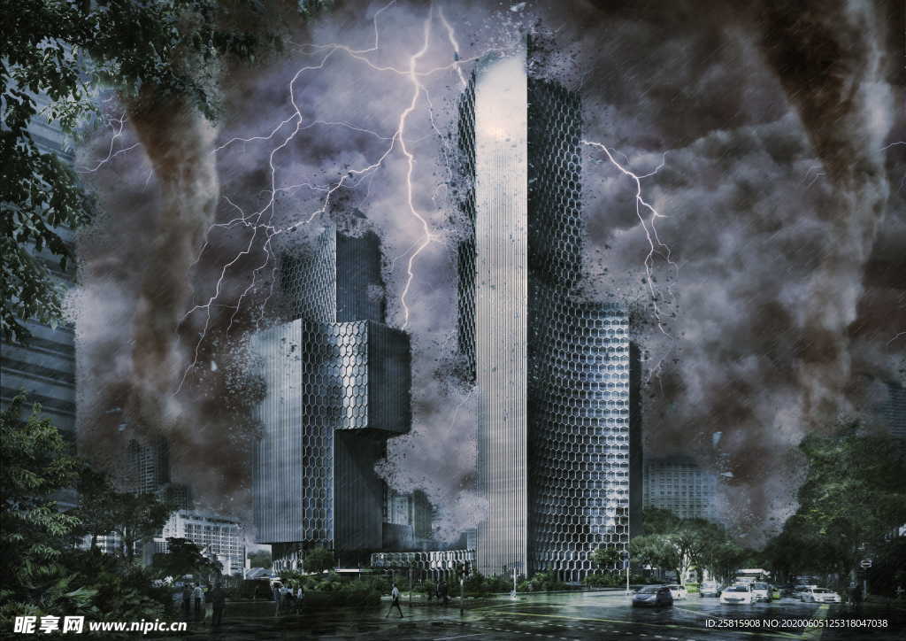 闪电霹雳雷电乌云图片