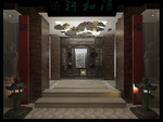 新中式餐厅门头效果