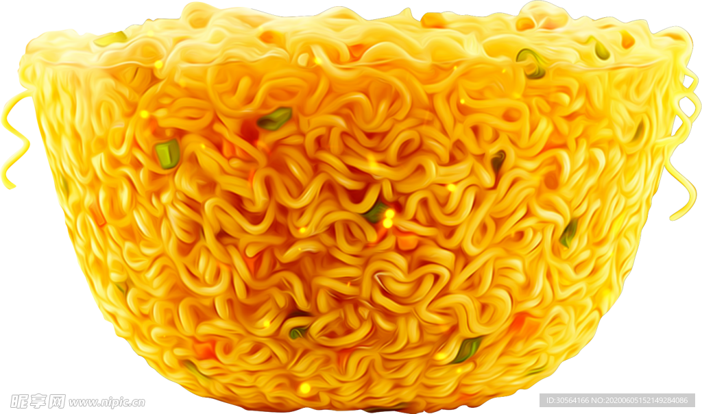 方便面碗装插画卡通海报素材