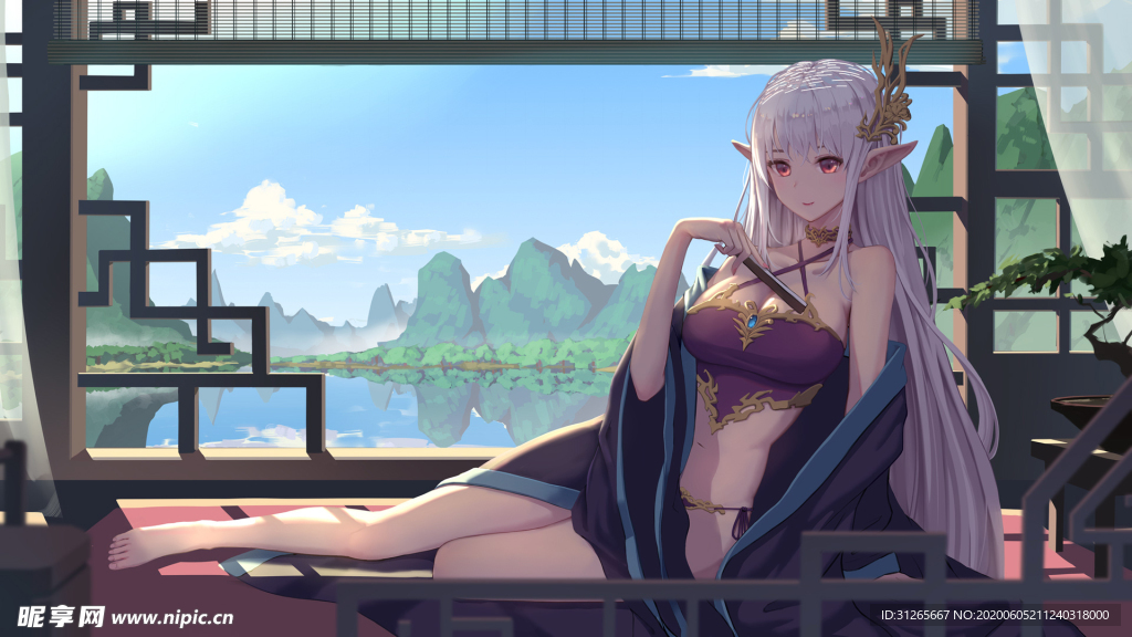 精美二次元人物电脑壁纸插画