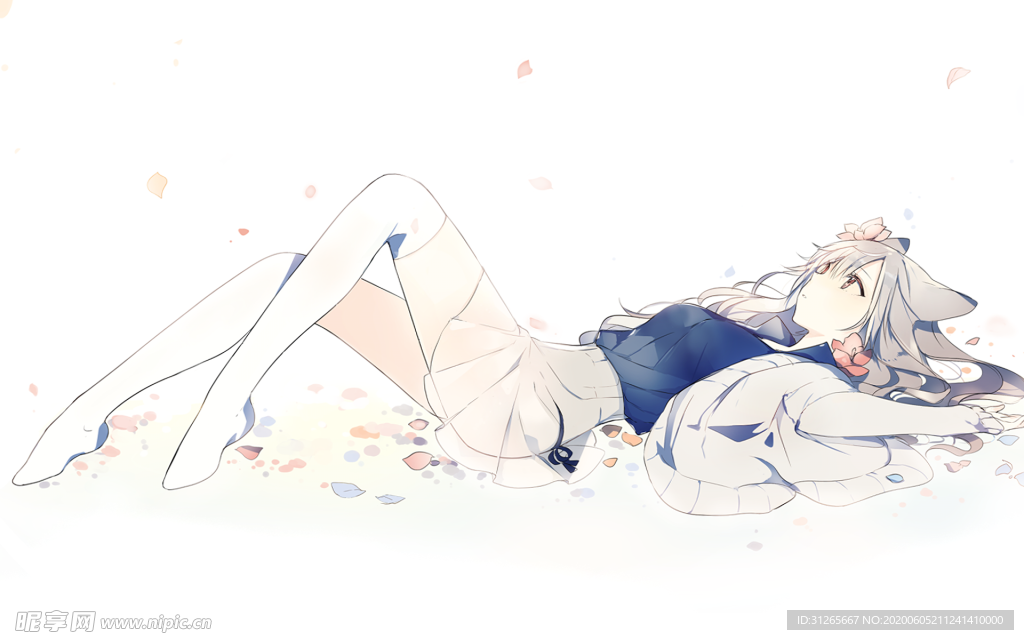 清纯二次元插画壁纸