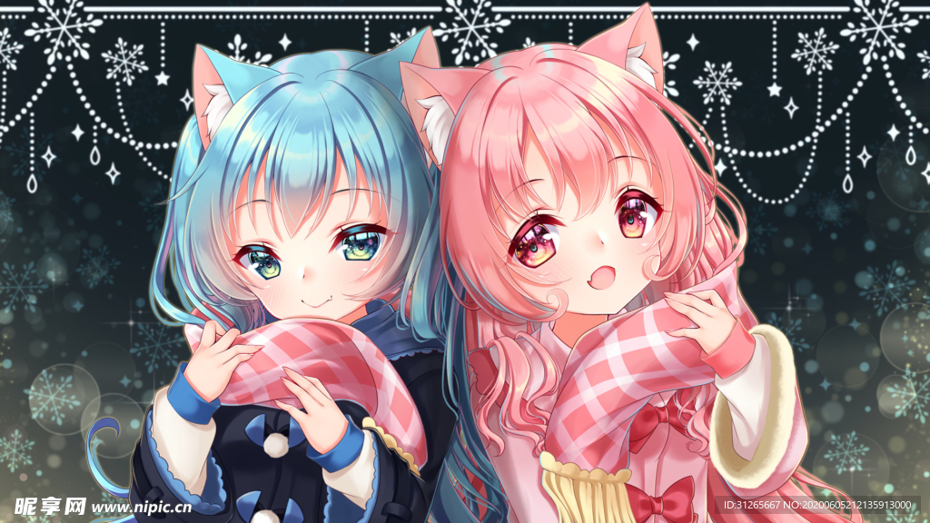 可爱兽娘插画壁纸