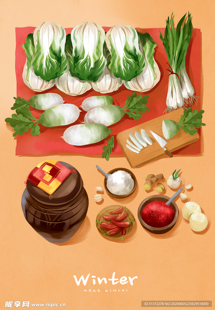 食物插画海报图片