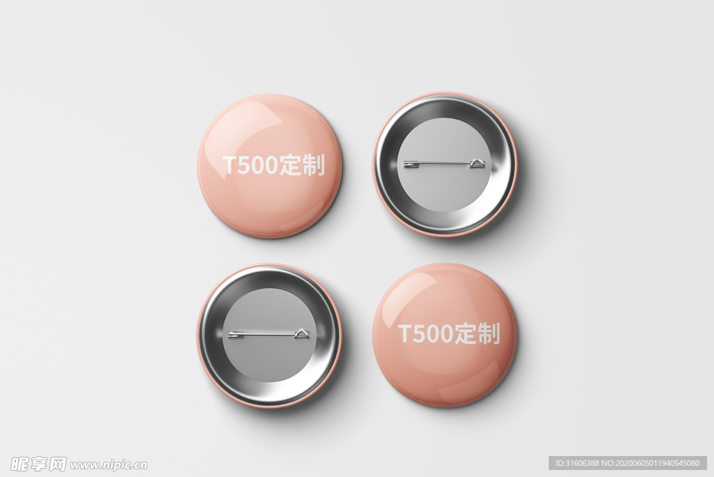 圆形胸牌样机