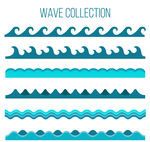 蓝色海浪设计矢量素材