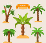 矢量夏季椰子树素材