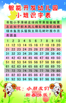 小班识字表