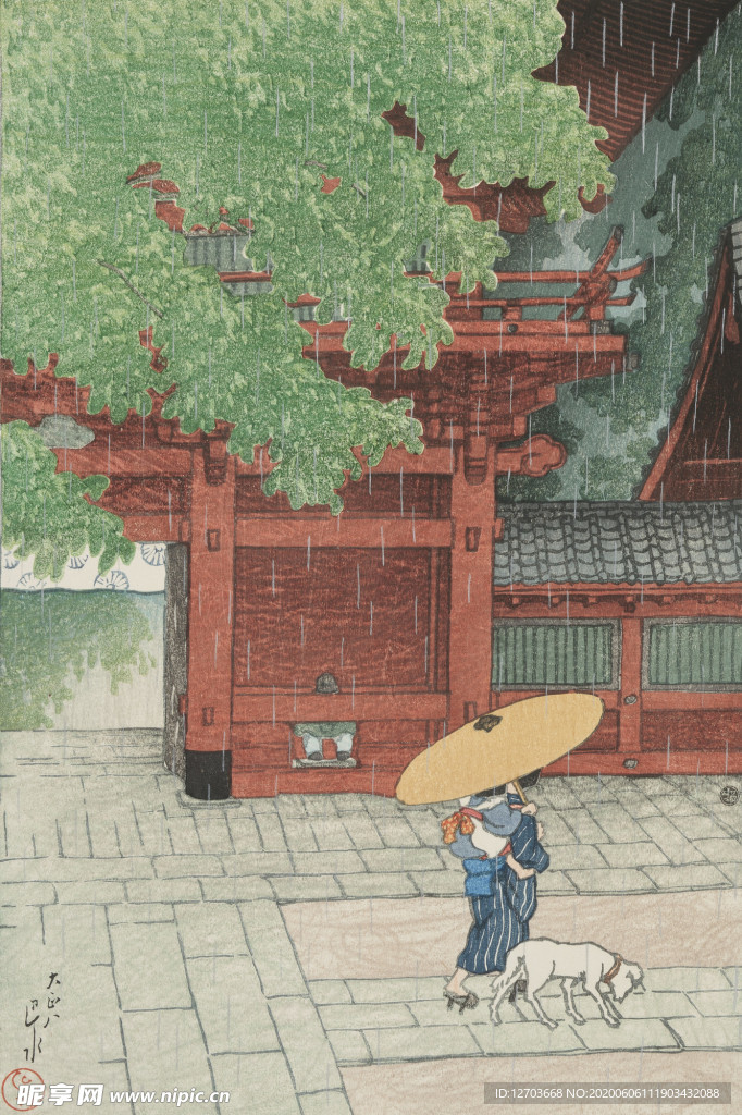 川瀨巴水版画